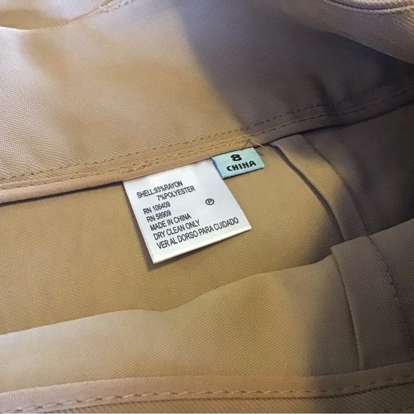 ANTONIO MELANI Tan Wide Leg Pants with Tie Belt - Picture 4 of 14